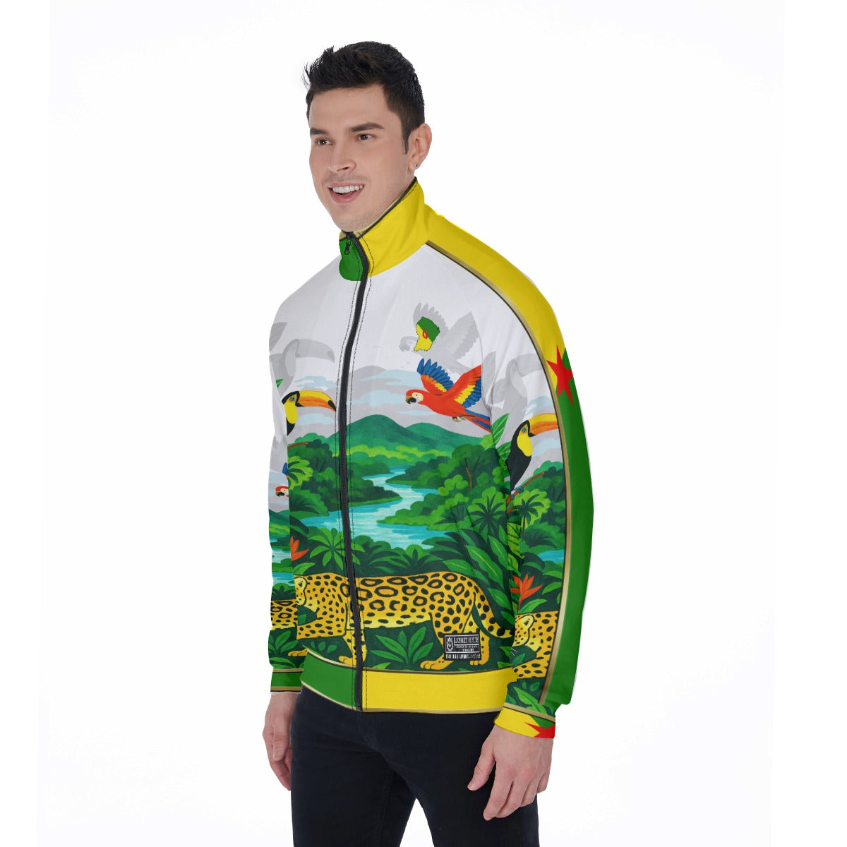 GUYANE AMAZONIE WHT Men's Stand Collar Jacket
