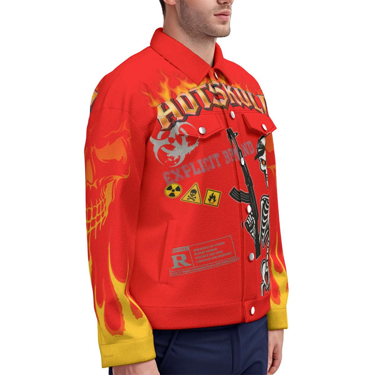 HOTSKULL RED Unisex Lapel Jacket