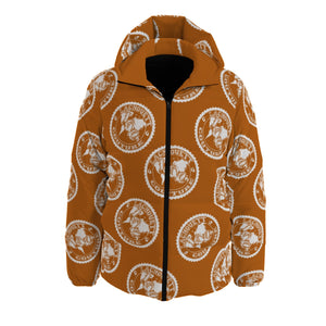 LCC STAMP BROWN Unisex Down Jacket