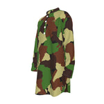 DIASPORA CAMO Men's Stand-up Collar Long Shirt