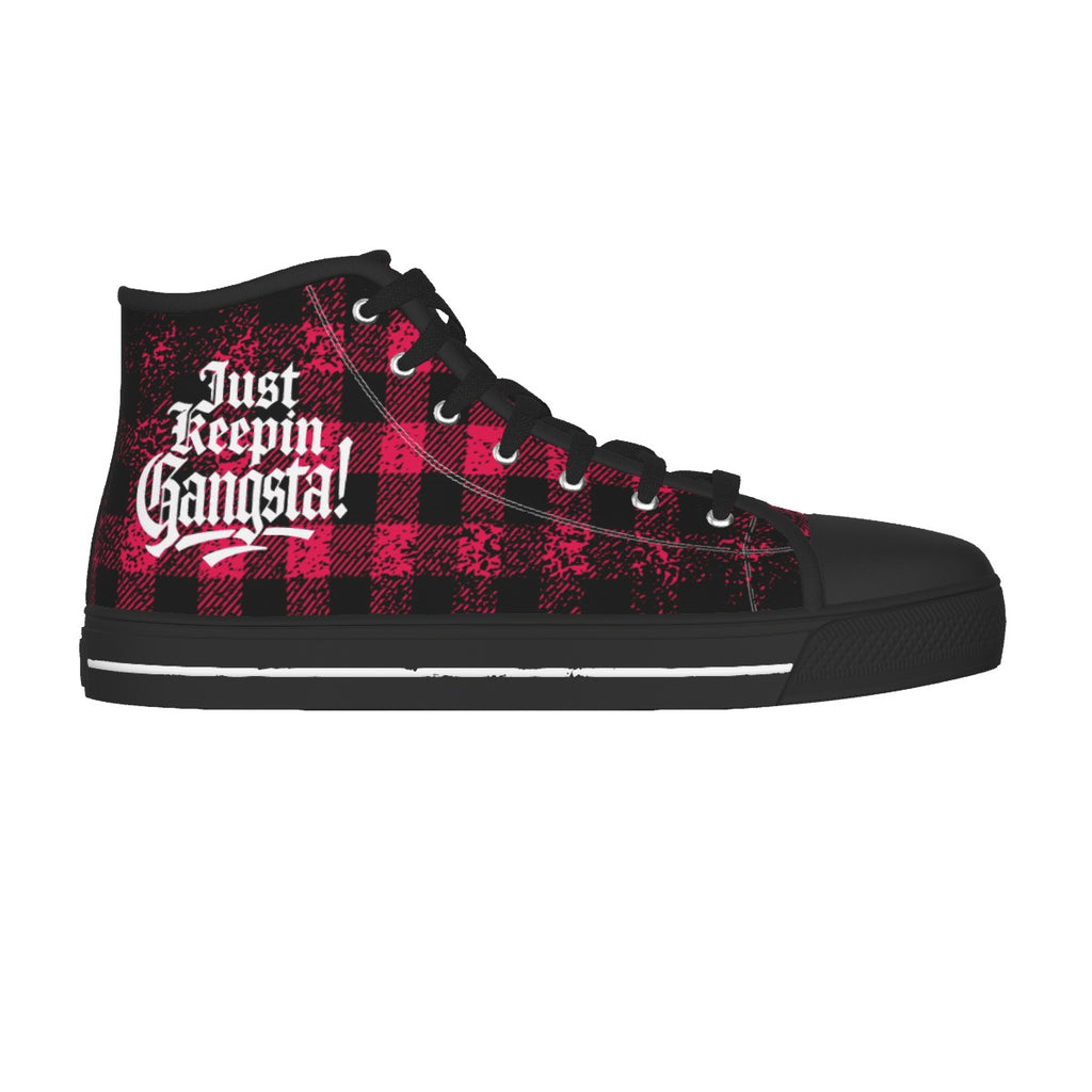 JUST KEEPIN GANGSTA PINKISH Men's Canvas Shoes
