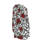 RED ROSES Men's Stand-up Collar Long Shirt