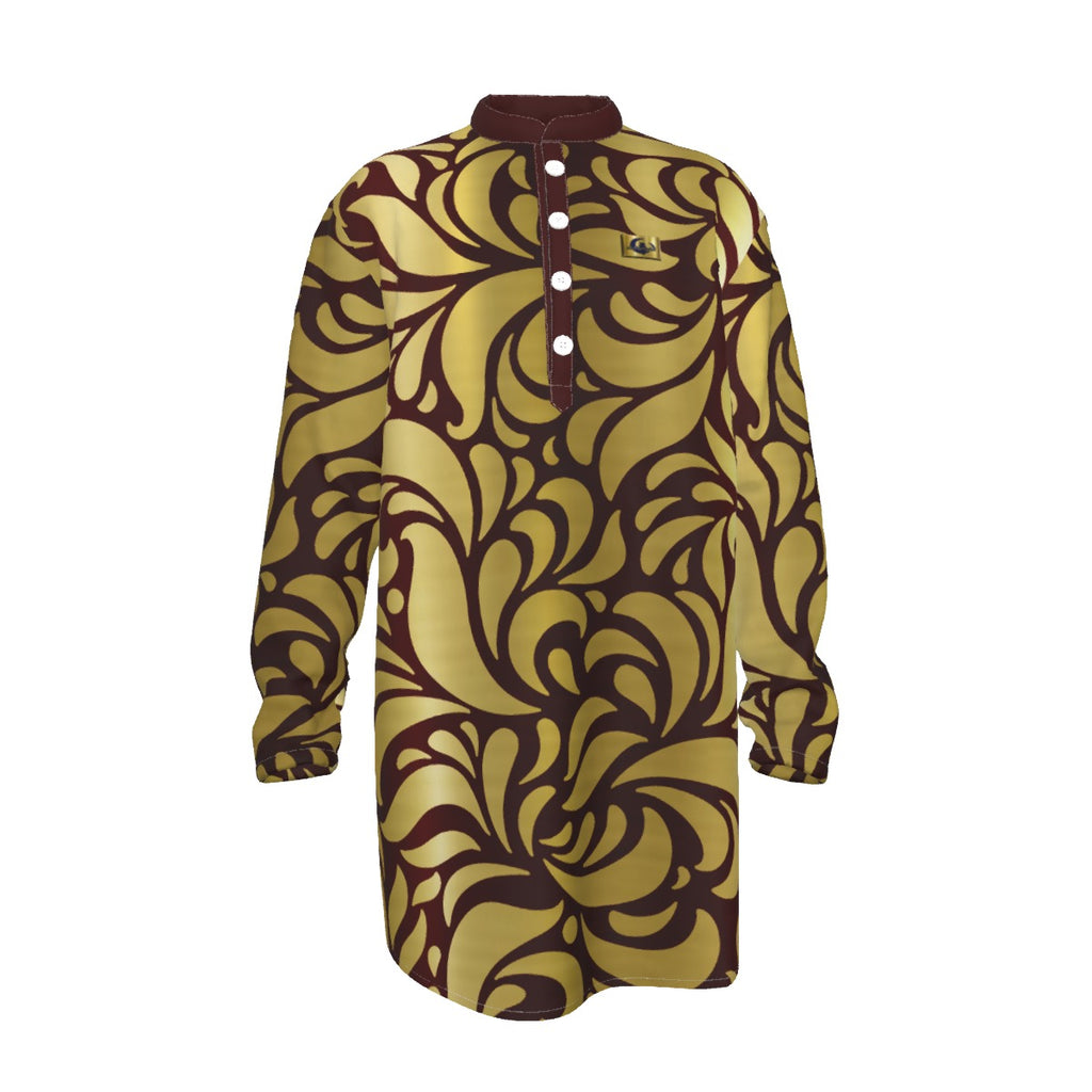 GORGIOUS BRDX Men's Stand-up Collar Long Shirt