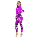CAMOUFLAGE GRAPES Women's Long-sleeved Jumpsuit