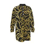 GORGIOUS BLC Men's Stand-up Collar Long Shirt