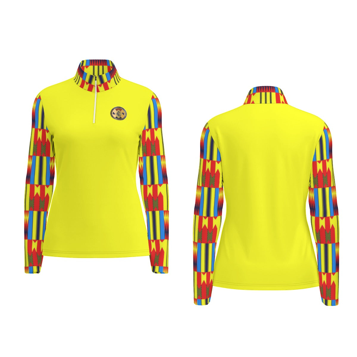 KENTE YLW Women's Sports Jersey With Long Sleeve