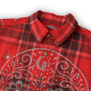 LOS CRIMINALES RED Men's CasualShirt|125GSM Cotton