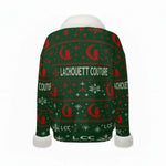 UGLY XMAS HOLY Women's Faux Knit V-Neck Sweater