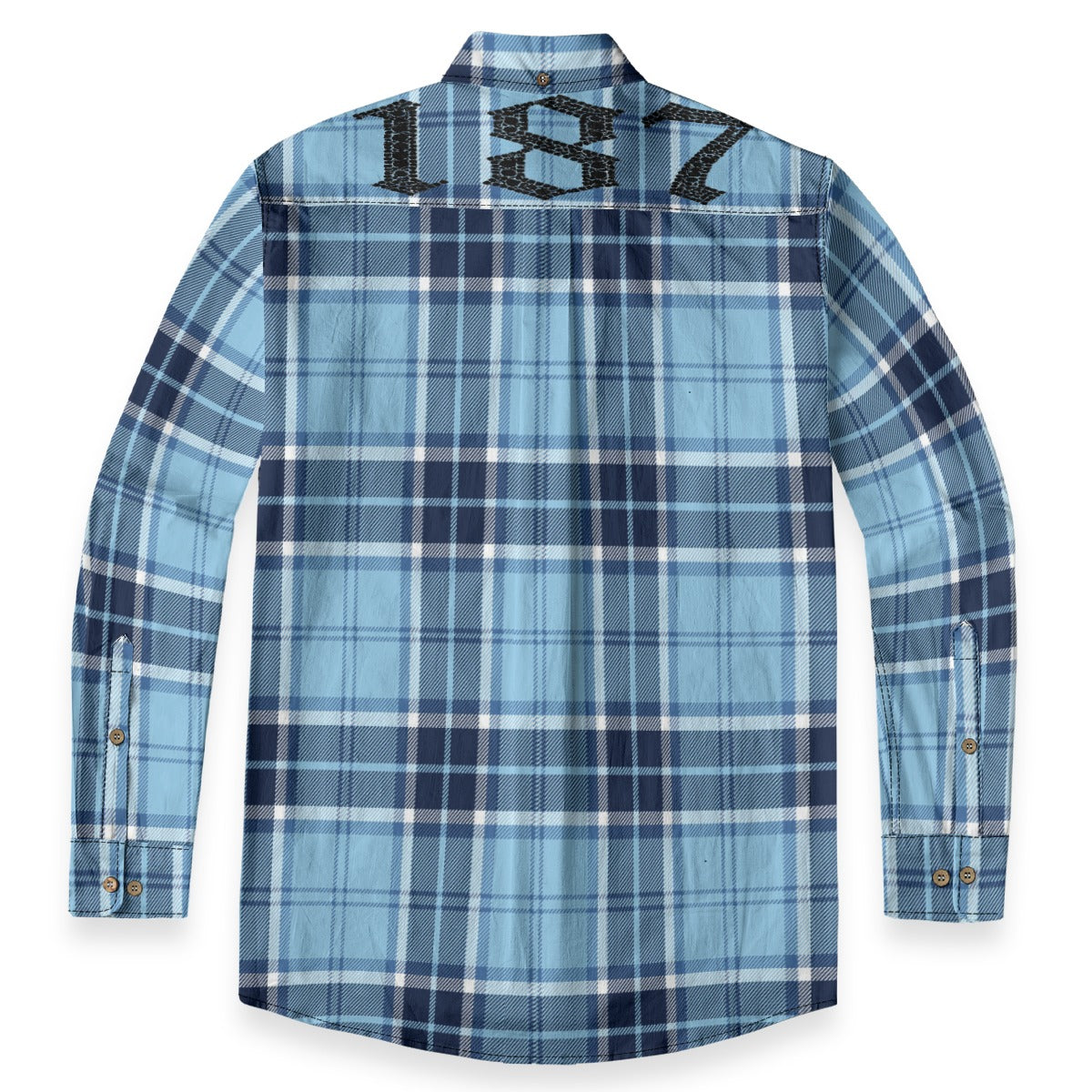 LOS CRIMINALES SKYBLUE Men's Casual  Long Sleeve Shirt Cotton
