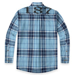 LOS CRIMINALES SKYBLUE Men's Casual  Long Sleeve Shirt Cotton