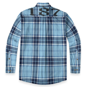 LOS CRIMINALES SKYBLUE Men's Casual  Long Sleeve Shirt Cotton