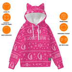 UGLY XMAS PINK Women’s Hoodie With Ears