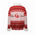 LCC KNITTED RED Women's Faux Knit V-Neck Sweater