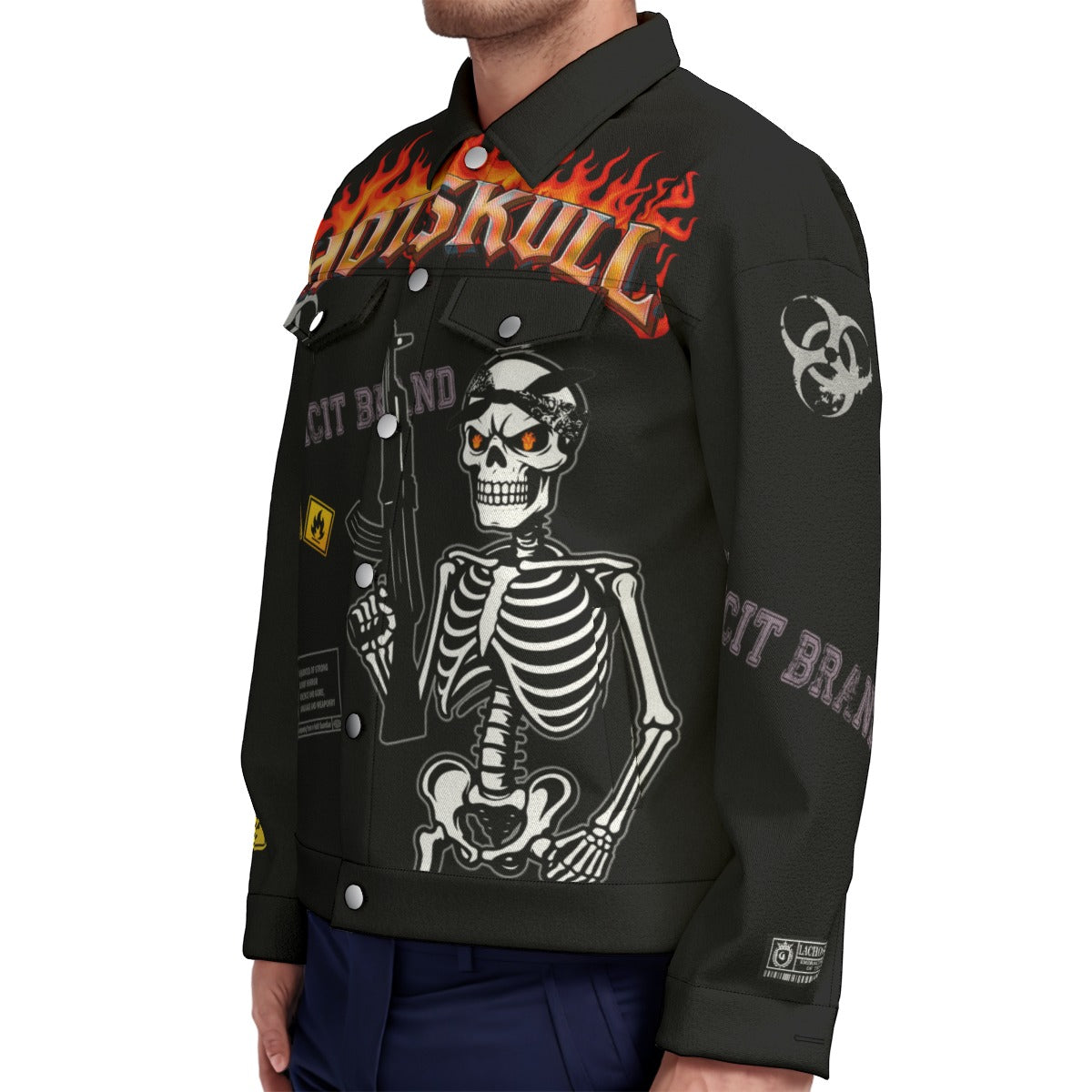 HOTSKULL BLC Unisex Lapel Jacket | 245GSM Cotton