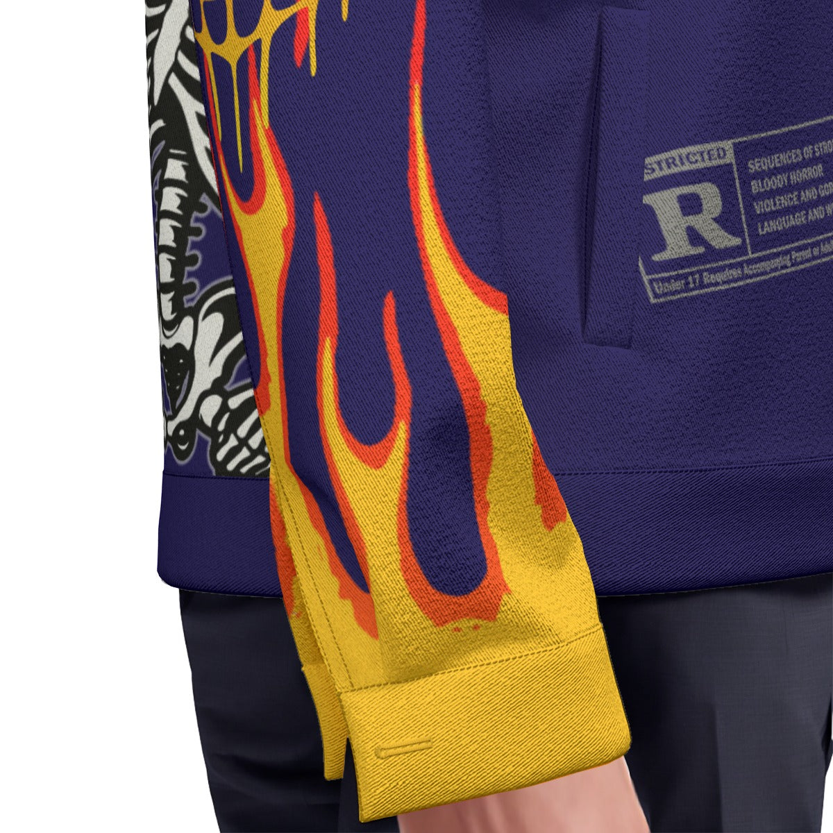 HOTSKULL NAVY Unisex Lapel Jacket