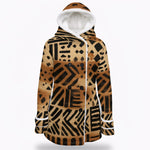 MUDCLOTH 6 Women's Hooded Double-Breasted Winter Coat With Fleece