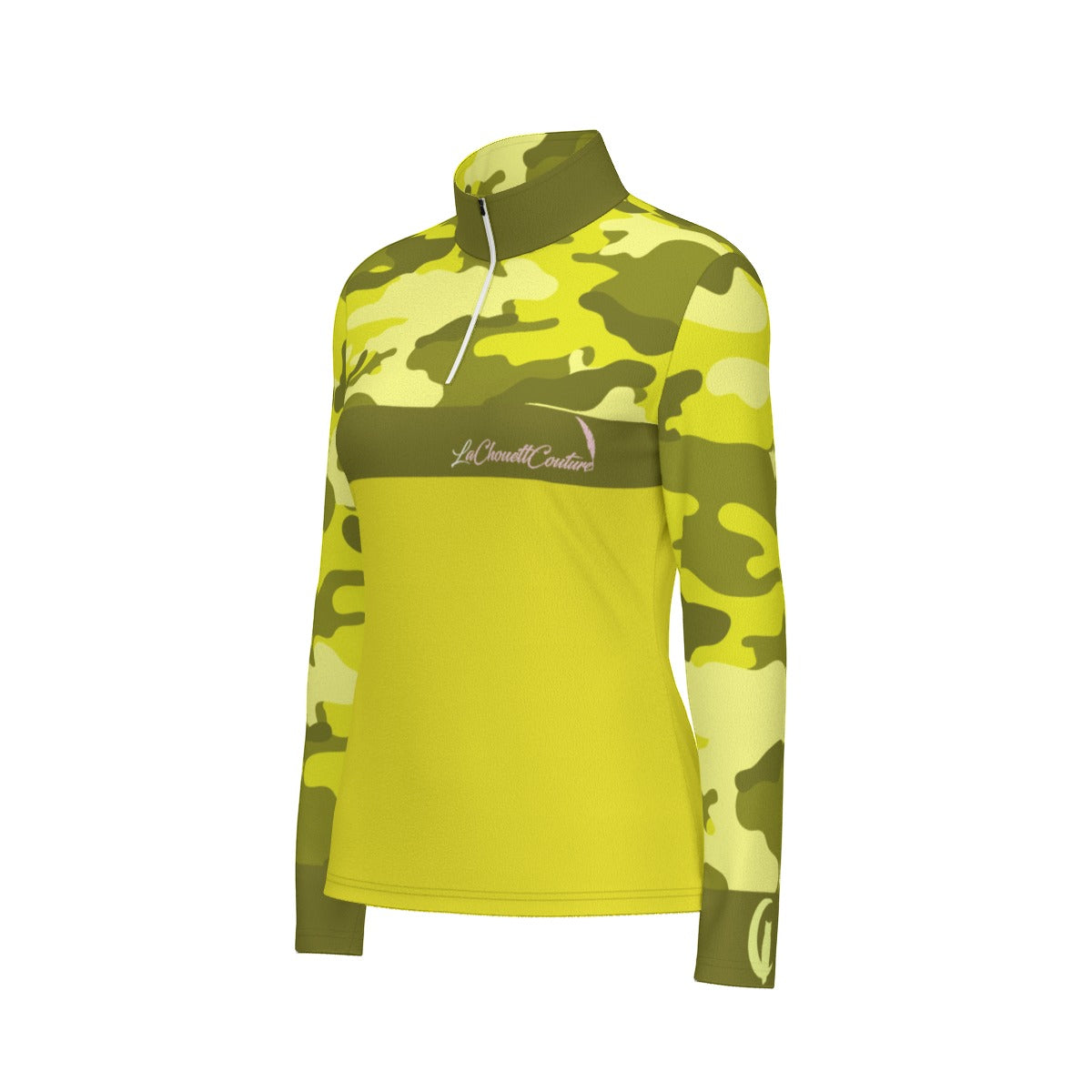 CAMOUFLAGE  YLW Women's Sports Collar Jersey Long Sleeve