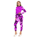 CAMOUFLAGE GRAPES Women's Long-sleeved Jumpsuit