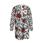 RED ROSES Men's Stand-up Collar Long Shirt