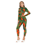 DIASPO CAMOU KAKI Women's Long-sleeved Jumpsuit