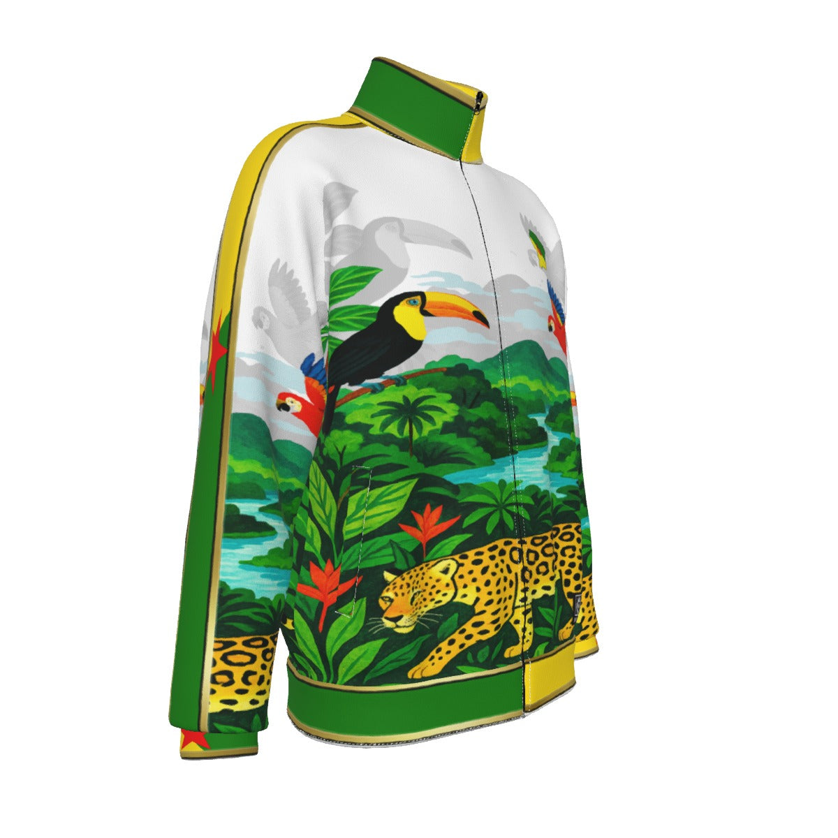 GUYANE AMAZONIE WHT Men's Stand Collar Jacket
