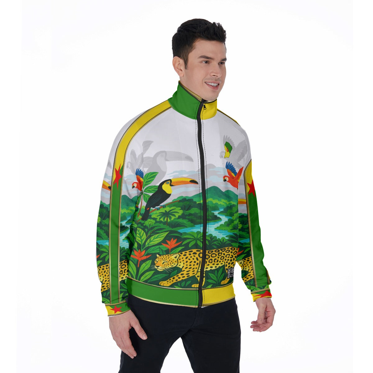 GUYANE AMAZONIE WHT Men's Stand Collar Jacket