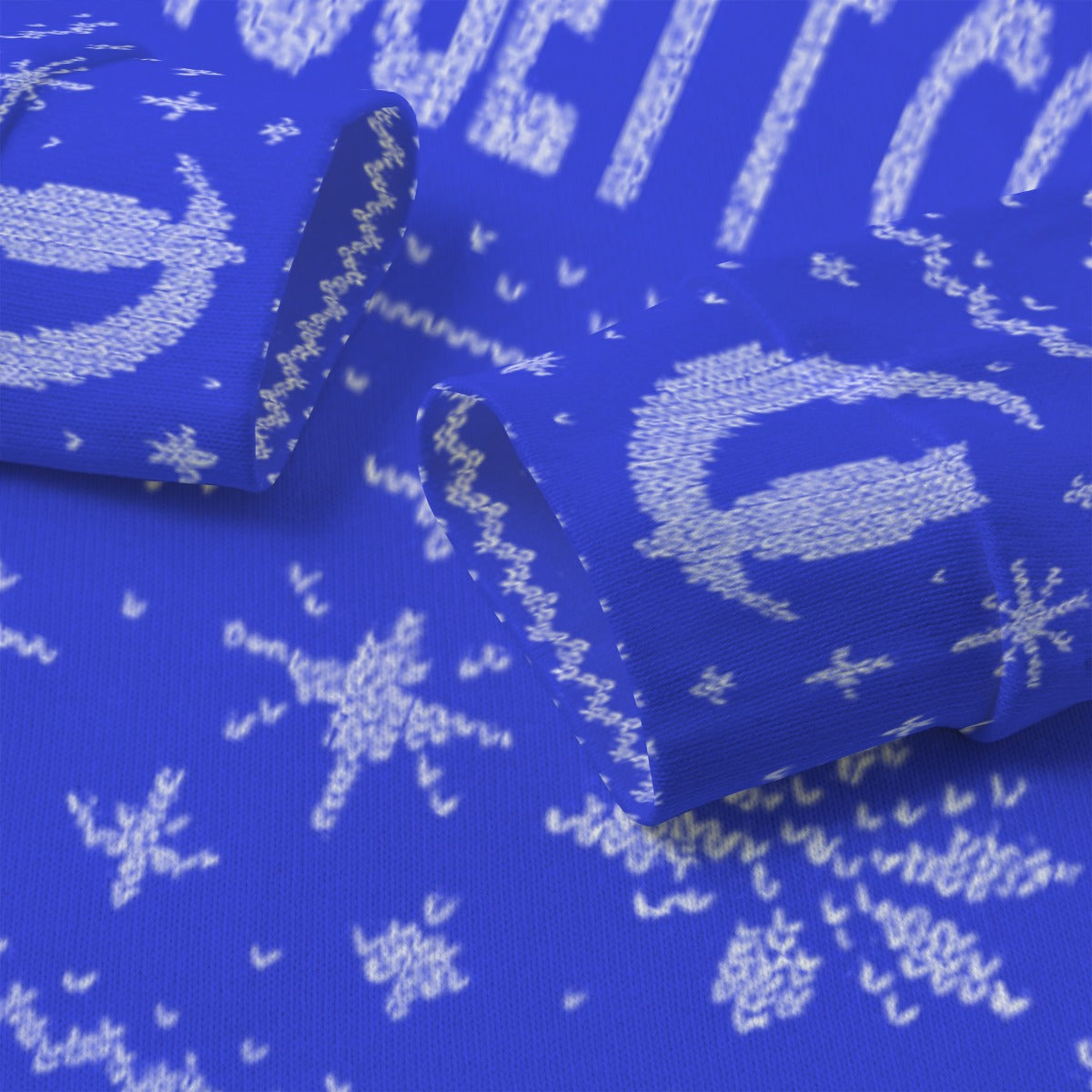 UGLY XMAS BLUE Unisex Turtleneck Knitted Sweater