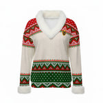 LCC KNITTED XMAS Women's Faux Knit V-Neck Sweater