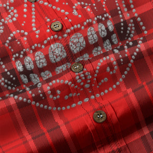 LOS CRIMINALES RED Men's CasualShirt|125GSM Cotton