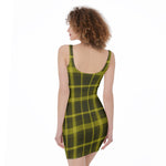 FLANNEL PLAID YLW  Women's Bodycon Dress