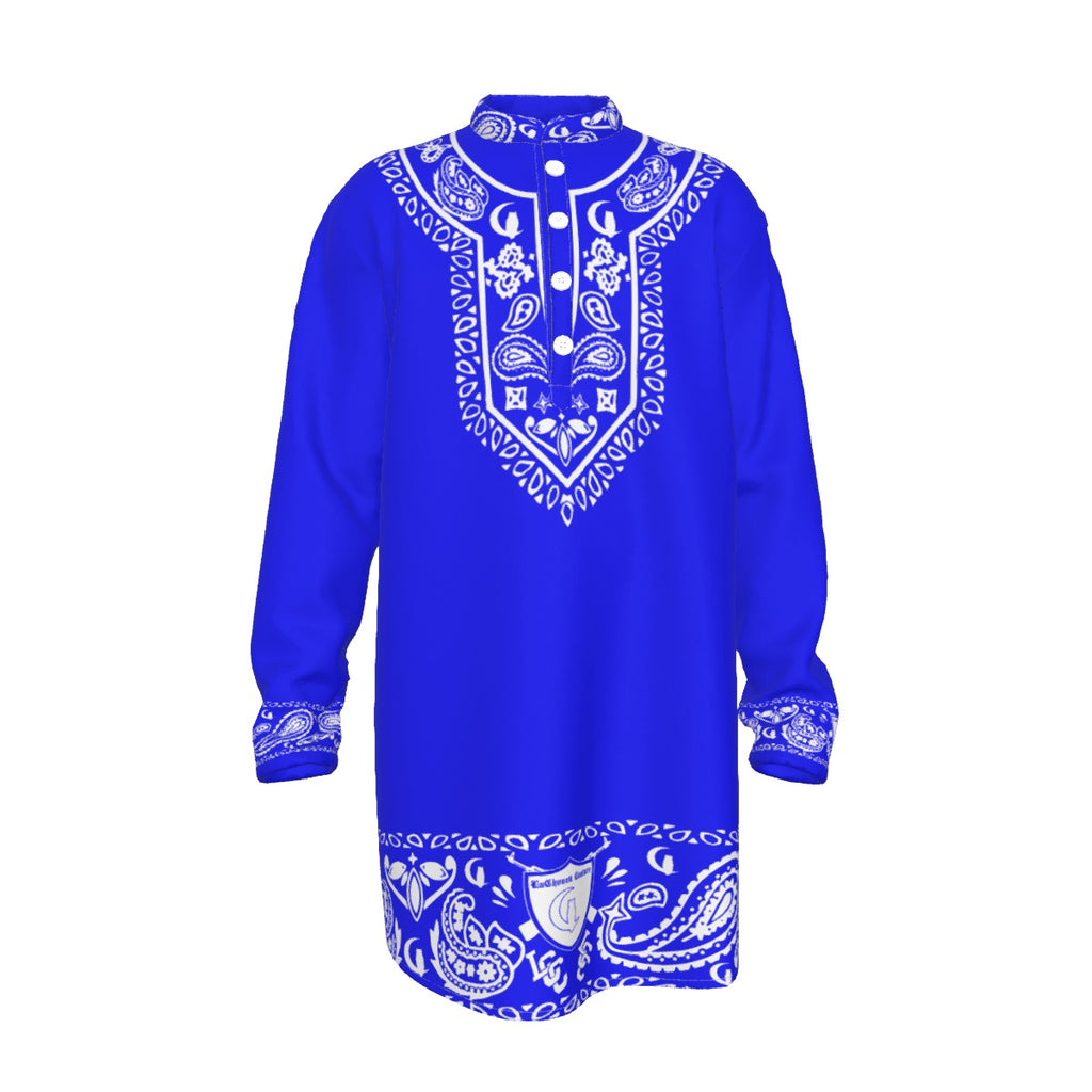 BANDANA SHIKI Cs'UP Men's Stand-up Collar Long Shirt