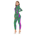 AFRICAN ELITE PURPLE Women's Long-sleeved  Jumpsuit