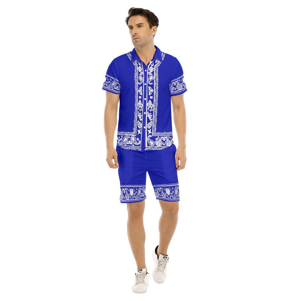 DASHIKI BANDANA Cs'UP Men's Short Sleeve Shirt Set