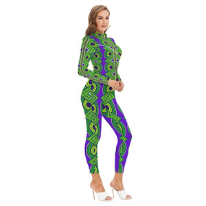 AFRICAN ELITE GRAPES Women's Long-sleeved  Jumpsuit