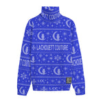 UGLY XMAS BLUE Unisex Turtleneck Knitted Sweater