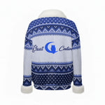 LCC KNITTED BLUE Women's Faux Knit V-Neck Sweater