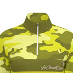 CAMOUFLAGE  YLW Women's Sports Collar Jersey Long Sleeve