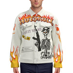 HOTSKULL WHT Unisex Lapel Jacket