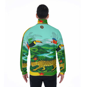 GUYANE AMAZONIE SKYBLUE Men's Stand Collar Jacket