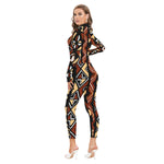 BOGOLAN Women's Long-sleeved High-neck Jumpsuit With Zipper