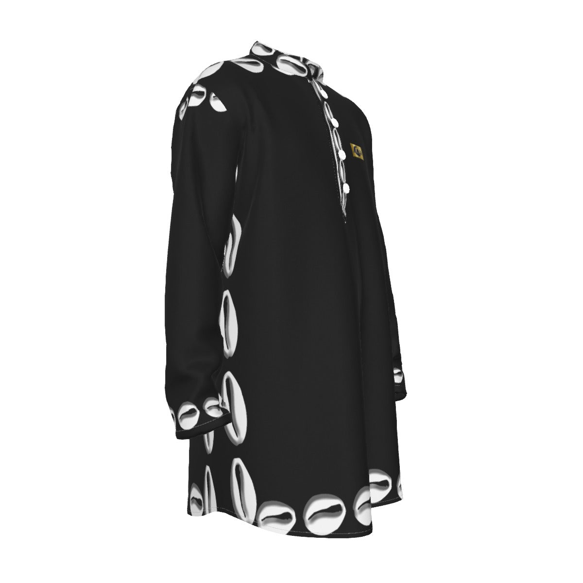 COWRIE SHELL Men's Stand-up Collar Long Shirt