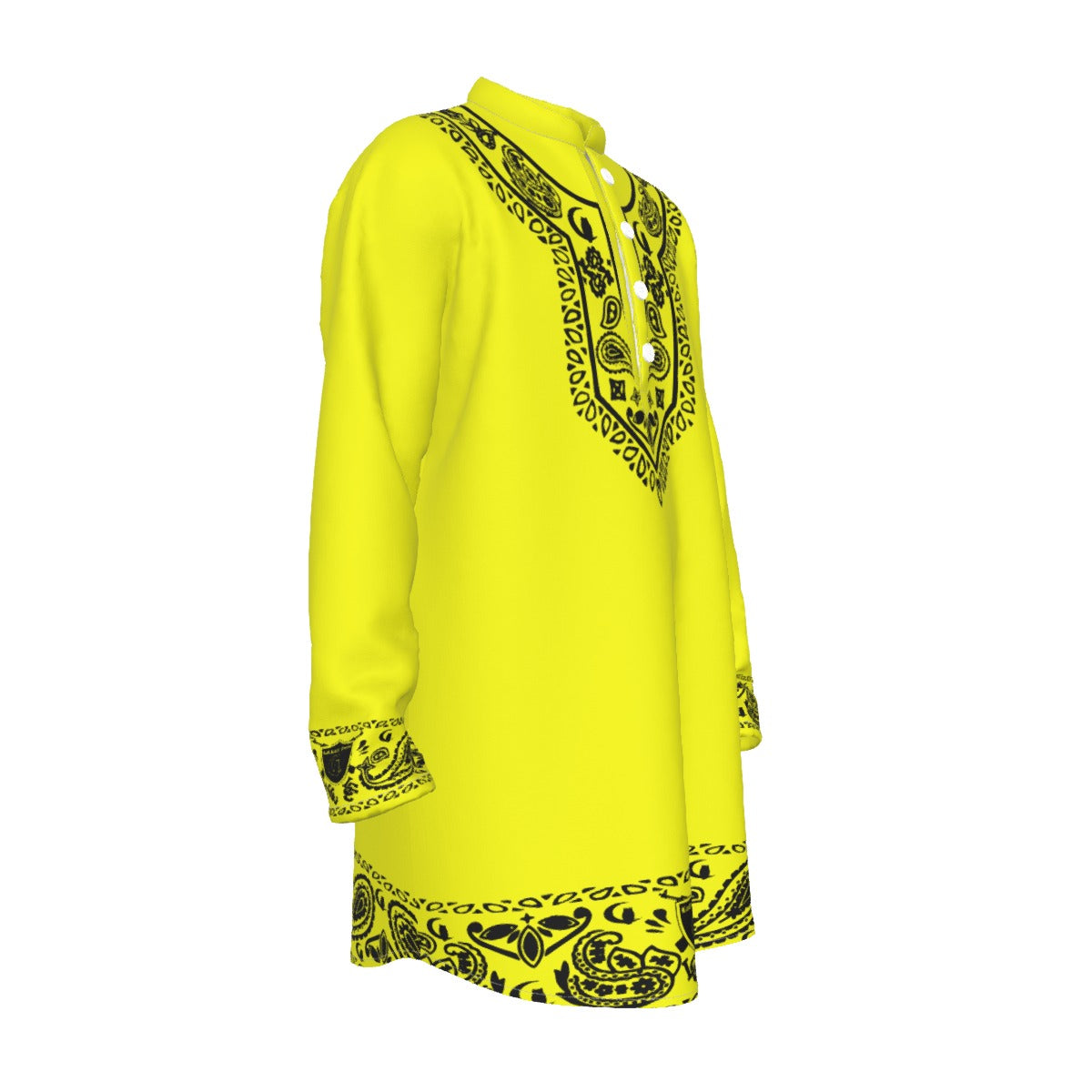 BANDANA SHIKI L.K Men's Stand-up Collar Long Shirt