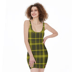 FLANNEL PLAID YLW  Women's Bodycon Dress