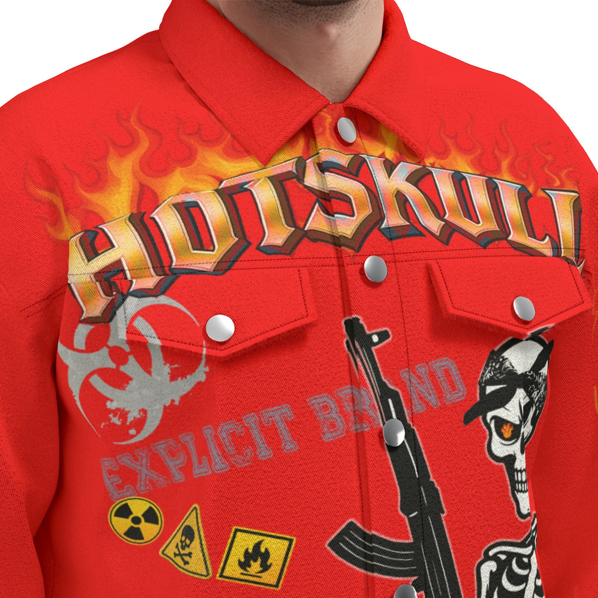 HOTSKULL RED Unisex Lapel Jacket
