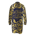 GORGIOUS BLUE Men's Stand-up Collar Long Shirt