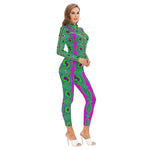 AFRICAN ELITE PURPLE Women's Long-sleeved  Jumpsuit