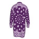 BANDANA GRAPES Men's Stand-up Collar Long Shirt