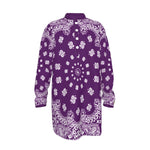 BANDANA GRAPES Men's Stand-up Collar Long Shirt