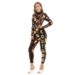 BOGOLAN Women's Long-sleeved High-neck Jumpsuit With Zipper