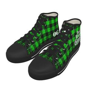 JUST KEEPIN GANGSTA GREEN Men's Canvas Shoes